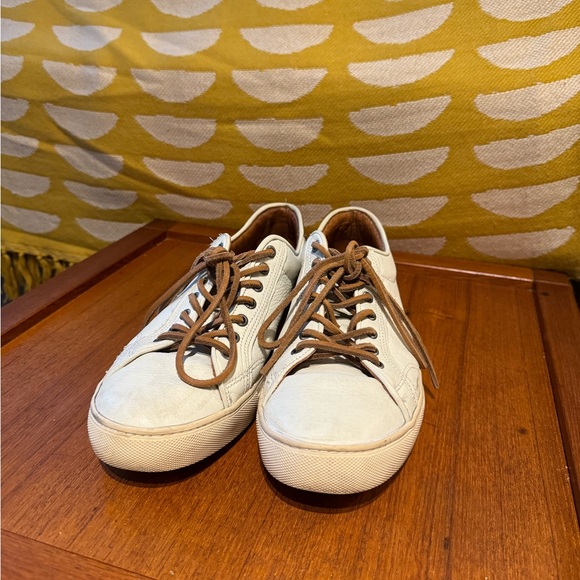 Frye Men's Walker Low White Leather Sneakers - Picture 1 of 10
